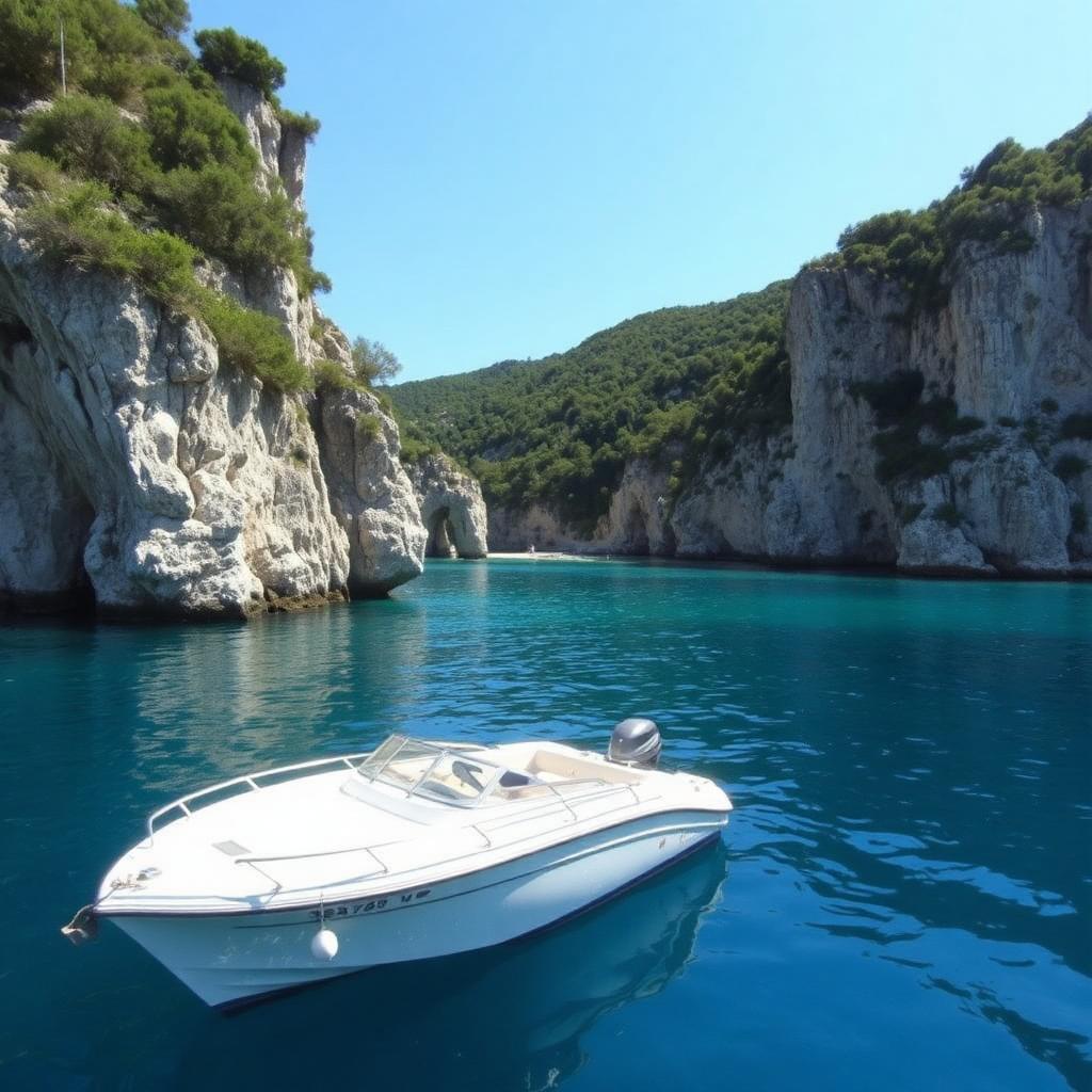 Noleggio barche senza patente — Paleokastritsa